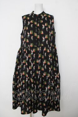 画像1: axes femme / 前ボタンノースリワンピース F 黒 Y-26-03-18-106-AX-OP-SZ-ZY