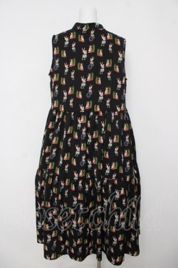 画像2: axes femme / 前ボタンノースリワンピース F 黒 Y-26-03-18-106-AX-OP-SZ-ZY