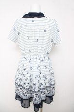 画像2: axes femme / イカリ柄モチーフ風チュニック M オフ×紺 Y-26-03-18-110-AX-OP-SZ-ZS (2)