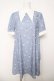 画像1: axes femme / ローズセルクイユ柄サックワンピース F ブルー Y-26-03-18-112-AX-OP-SZ-ZY (1)