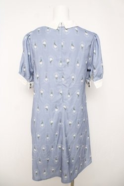 画像2: axes femme / ローズセルクイユ柄サックワンピース F ブルー Y-26-03-18-112-AX-OP-SZ-ZY