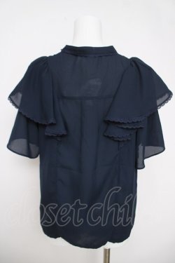 画像2: axes femme / ミックスフルーツ刺繍ブラウス F 紺 Y-26-03-18-012-AX-BL-SZ-ZY