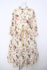 画像1: axes femme / シャビーシックフラワー柄ワンピース M イエロー Y-26-03-18-113-AX-OP-SZ-ZY (1)
