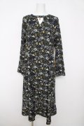 axes femme / 小花プリントチョーカーワンピース M 黒 Y-26-03-18-116-AX-OP-SZ-ZY