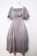axes femme / レース袖スクエアネックワンピース F ラベンダー Y-26-03-18-118-AX-OP-SZ-ZY