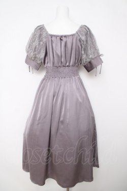 画像2: axes femme / レース袖スクエアネックワンピース F ラベンダー Y-26-03-18-118-AX-OP-SZ-ZY