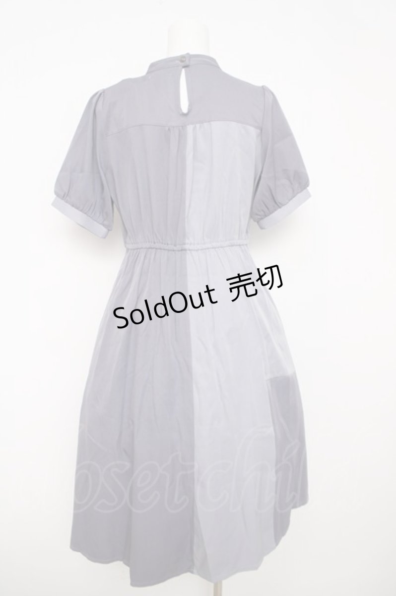 画像2: axes femme / チョーカー風バイカラーワンピース F ラベンダー Y-26-03-18-119-AX-TO-SZ-ZY (2)