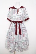 axes femme / フレンチマリン柄セーラーワンピース M ワイン Y-26-03-18-120-AX-OP-SZ-ZY
