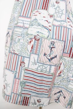 画像3: axes femme / フレンチマリン柄セーラーワンピース M ワイン Y-26-03-18-120-AX-OP-SZ-ZY