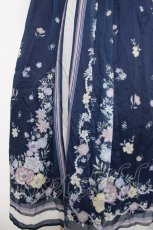 画像3: axes femme / ボタニカルスカーフ柄ワンピース M 紺 Y-26-03-18-121-AX-OP-SZ-ZY (3)