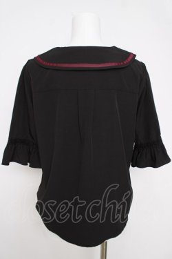 画像2: axes femme / タイ付ブラウス  黒 Y-26-03-18-013-AX-BL-SZ-ZY