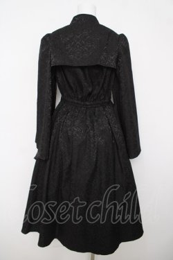 画像2: axes femme POETIQUE / チャイナスリット袖ロングワンピース  黒 Y-26-03-18-127-AX-OP-SZ-ZY