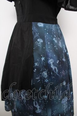 画像3: axes femme POETIQUE / ダークマリンバイカラーワンピース M 黒 Y-26-03-18-128-AX-OP-SZ-ZY