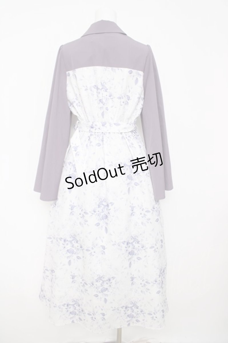 画像2: axes femme POETIQUE / グラデブーケ柄フレアソデワンピース  ラベンダー Y-26-03-18-129-AX-OP-SZ-ZY (2)