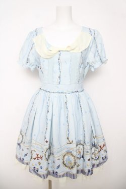 画像1: axes femme / マリン柄チュニック M サックス Y-26-03-18-132-AX-OP-SZ-ZY