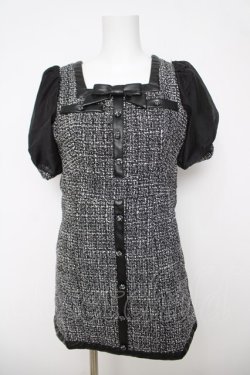 画像1: Bubbles / ポイントレザーリボンワンピース F チェック Y-26-03-18-141-CA-OP-NS-ZY