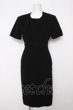 画像1: INGEBORG / ウール半袖ワンピース  黒 Y-26-03-18-143-LO-OP-SZ-ZY