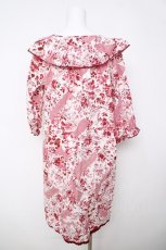 画像2: PINK HOUSE / Porcelain Flowere柄ワンピース F 赤 Y-26-03-18-144-LO-BL-SZ-ZY (2)