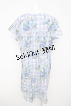 画像2: Jane Marple Dans Le Salon / ローズマドラス タブリエワンピース M ブルー Y-26-03-18-146-JM-OP-SZ-ZY