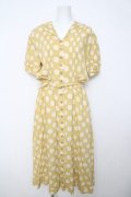 INGEBORG / セーラー襟水玉柄ワンピース  イエロー Y-26-03-18-157-LO-OP-SZ-ZY