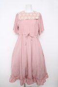 m petit by misako / レースセーラー襟ワンピース S 中桃 Y-26-03-18-163-LO-OP-SZ-ZY