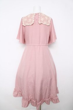 画像2: m petit by misako / レースセーラー襟ワンピース S 中桃 Y-26-03-18-163-LO-OP-SZ-ZY