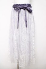 画像1: axes femme / 線画花柄レイヤードスカート  ラベンダー Y-26-03-18-169-AX-SK-SZ-ZI (1)