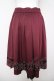 画像2: axes femme / レースアップフレアスカート  ワイン Y-26-03-18-170-AX-SK-SZ-ZY (2)