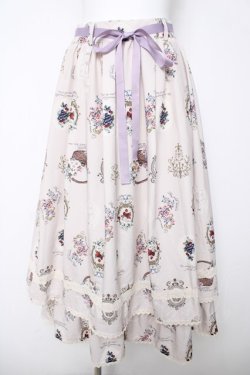 画像1: axes femme / フラワー×フルーツ柄スカート  生成り Y-26-03-18-172-AX-SK-SZ-ZY