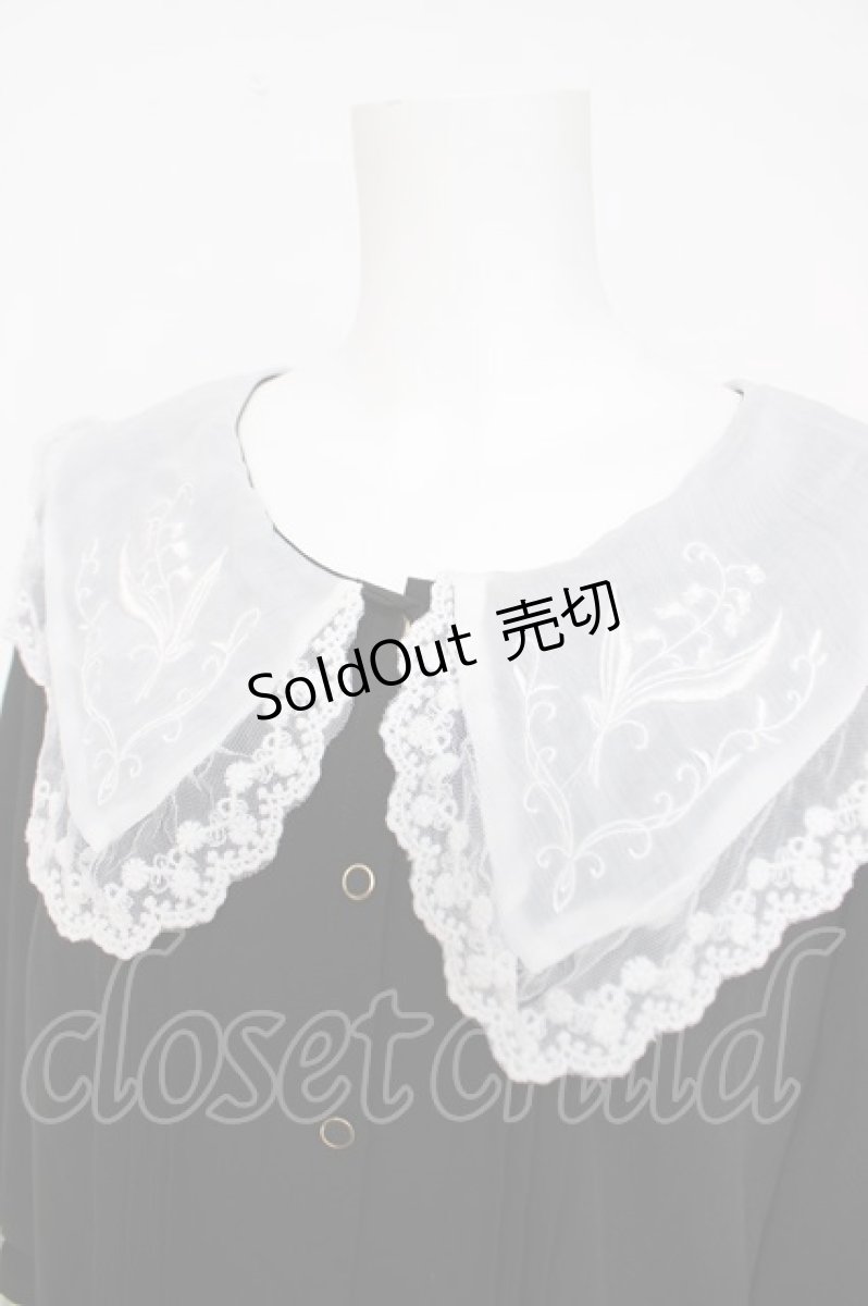 画像3: axes femme POETIQUE / 襟刺繍ボリューム袖ブラウス M 黒 Y-26-03-18-018-AX-BL-SZ-ZS (3)