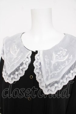 画像3: axes femme POETIQUE / 襟刺繍ボリューム袖ブラウス M 黒 Y-26-03-18-018-AX-BL-SZ-ZY