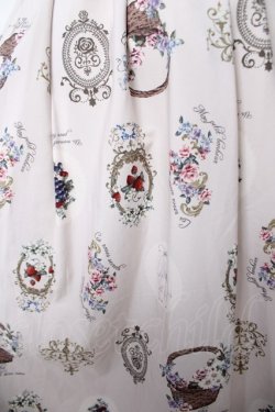 画像3: axes femme / フラワー×フルーツ柄スカート  生成り Y-26-03-18-172-AX-SK-SZ-ZY