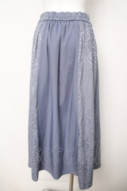 画像2: axes femme / ジャカード切替スカート  サックス Y-26-03-18-173-AX-SK-SZ-ZY