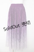 axes femme / グラデレースサーキュラースカート F パープル Y-26-03-18-174-AX-SK-SZ-ZY