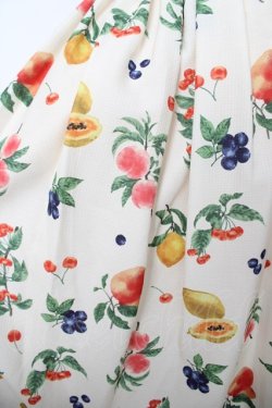 画像3: axes femme / ミックスフルーツ柄スカート M 生成り Y-26-03-18-176-AX-SK-SZ-ZY