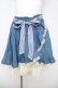 画像1: axes femme / デニム調フリル重ねスカート M ブルー Y-26-03-18-177-AX-SK-SZ-ZY (1)