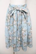 axes femme / ローズ柄フレアミディスカート F サックス Y-26-03-18-178-AX-SK-SZ-ZY