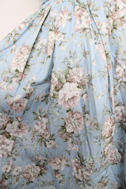 画像3: axes femme / ローズ柄フレアミディスカート F サックス Y-26-03-18-178-AX-SK-SZ-ZY