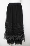axes femme / シフォンローズチュールスカート F 黒 Y-26-03-18-179-AX-SK-SZ-ZY
