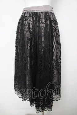 画像2: axes femme / レースサーキュラーミディスカート M 黒 Y-26-03-18-180-AX-SK-SZ-ZY