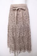 axes femme / フラワーレースロングスカート M ベージュ Y-26-03-18-182-AX-SK-SZ-ZY