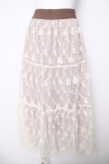 axes femme POETIQUE / レースティアードロングスカート M ベージュ Y-26-03-18-184-AX-SK-SZ-ZY