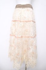 画像2: axes femme NOSTALGIE / フラワー刺繍スカート M 生成り Y-26-03-18-185-AX-OP-SZ-ZY (2)