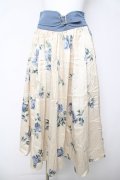 axes femme / ローズ柄ロングスカート M 生成り Y-26-03-18-186-AX-SK-SZ-ZY