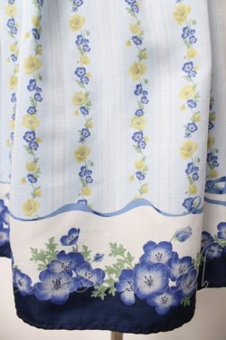 画像3: axes femme / ネモフィラ＆ポピー柄スカート M サックス Y-26-03-18-190-AX-SK-SZ-ZY