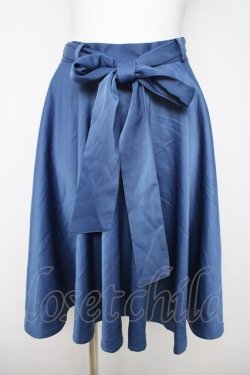 画像1: axes femme / サテンサーキュラースカート F ブルー Y-26-03-18-193-AX-SK-SZ-ZY