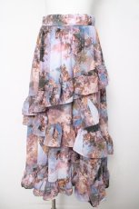 画像1: axes femme NOSTALGIE / 天使柄フリルロングスカート F ピンク Y-26-03-18-194-AX-SK-SZ-ZI (1)