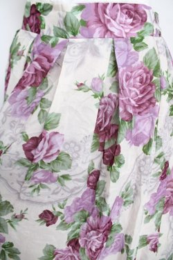 画像3: axes femme / ラフィネローズ柄タックスカート F 生成り Y-26-03-18-195-AX-SK-SZ-ZY