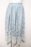 axes femme / パネル花柄フレアスカート M サックス Y-26-03-18-196-AX-SK-SZ-ZY