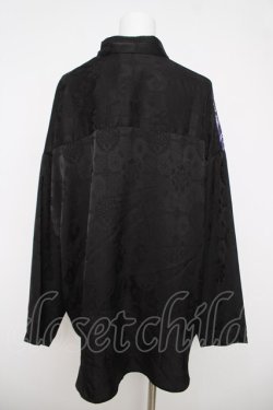 画像2: AXES-X / 光源氏2wayスリーブシャツ  黒×紫 Y-26-03-18-021-LO-BL-SZ-ZY